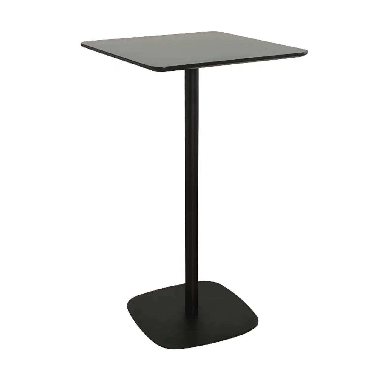 Modern bistro counter bar tables in metal — 19.7" L x 19.7" W x 37.4" H / Square