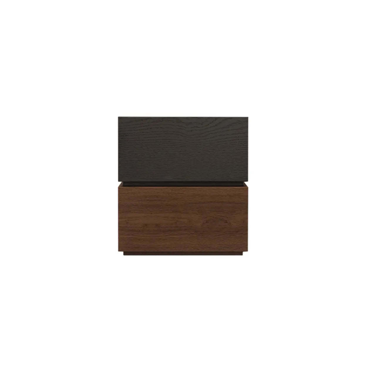 Modern drawer gray nightstands, Lighom — 16" L x 16" W x 20" H / Black