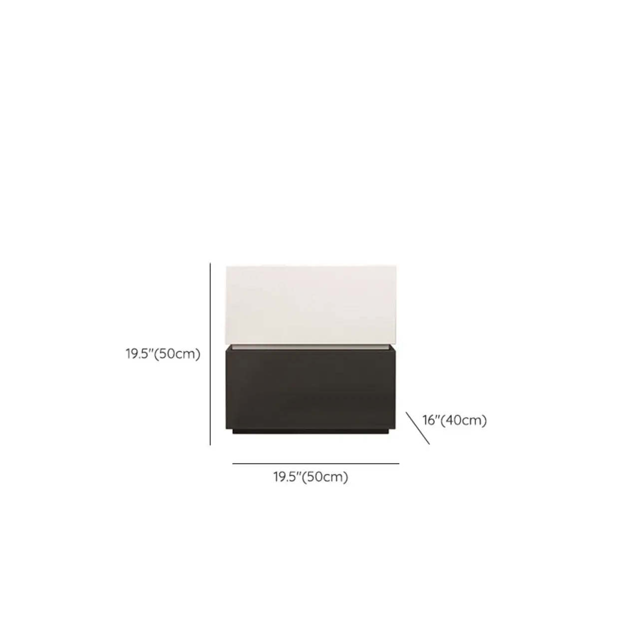 Modern Brown Black Wood Nightstand with Drawer