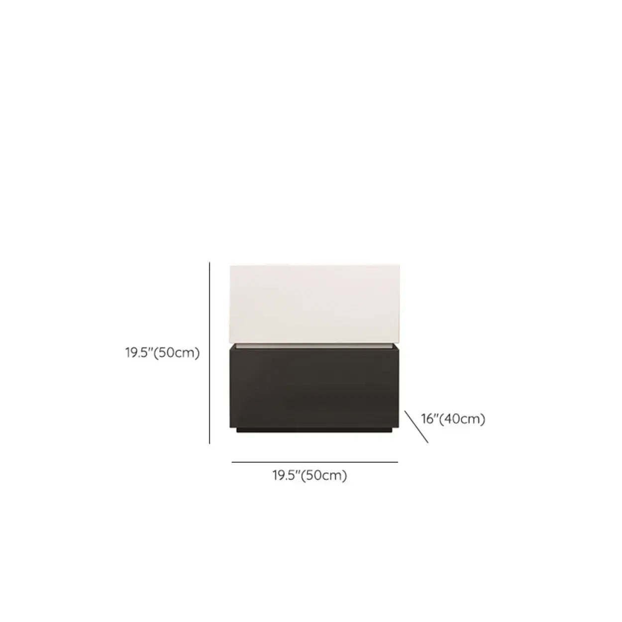 Modern Brown Black Wood Nightstand with Drawer
