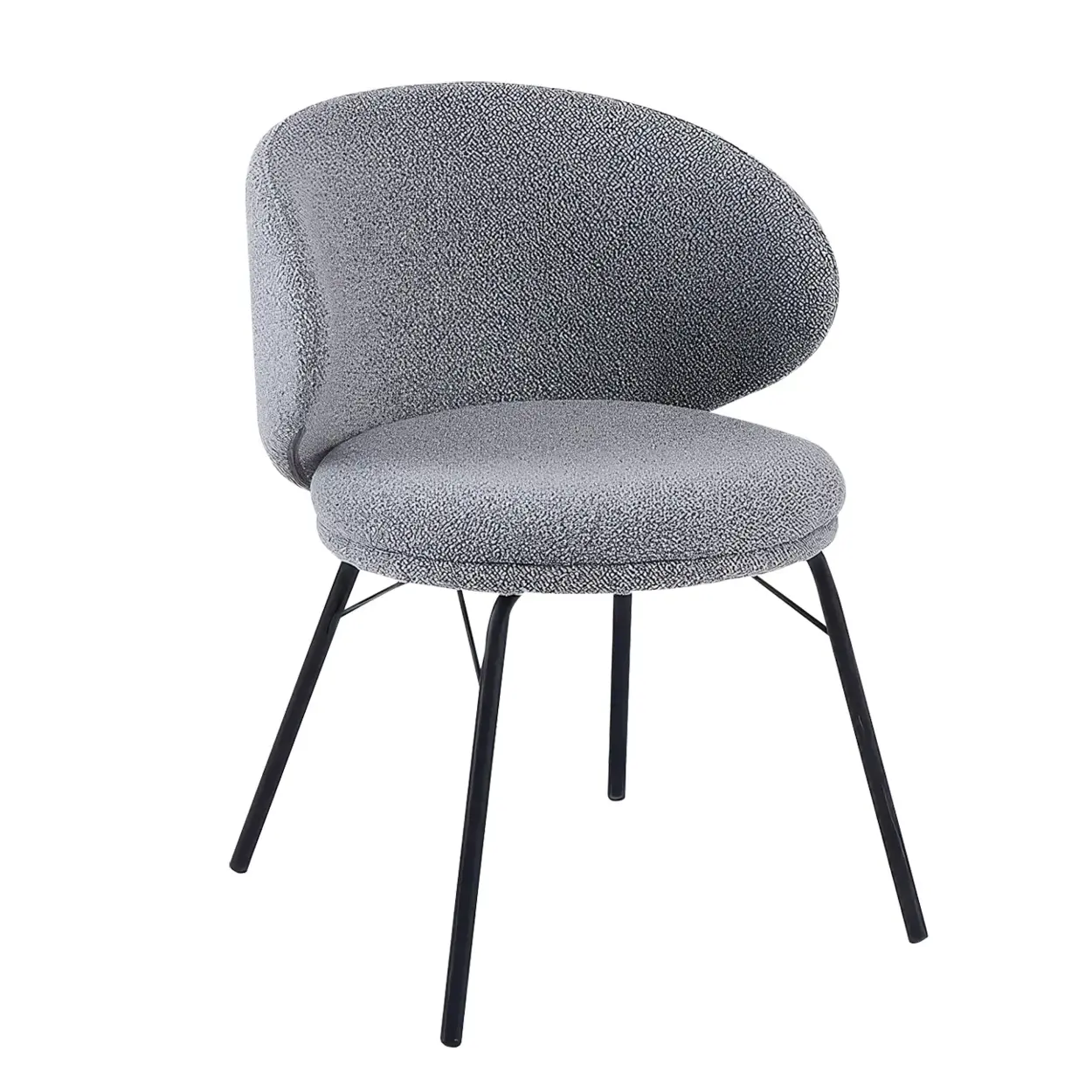 Modern Brown Leathaire Curved Back Dining Chair — Orange / 4 Piece Set / Leathaire