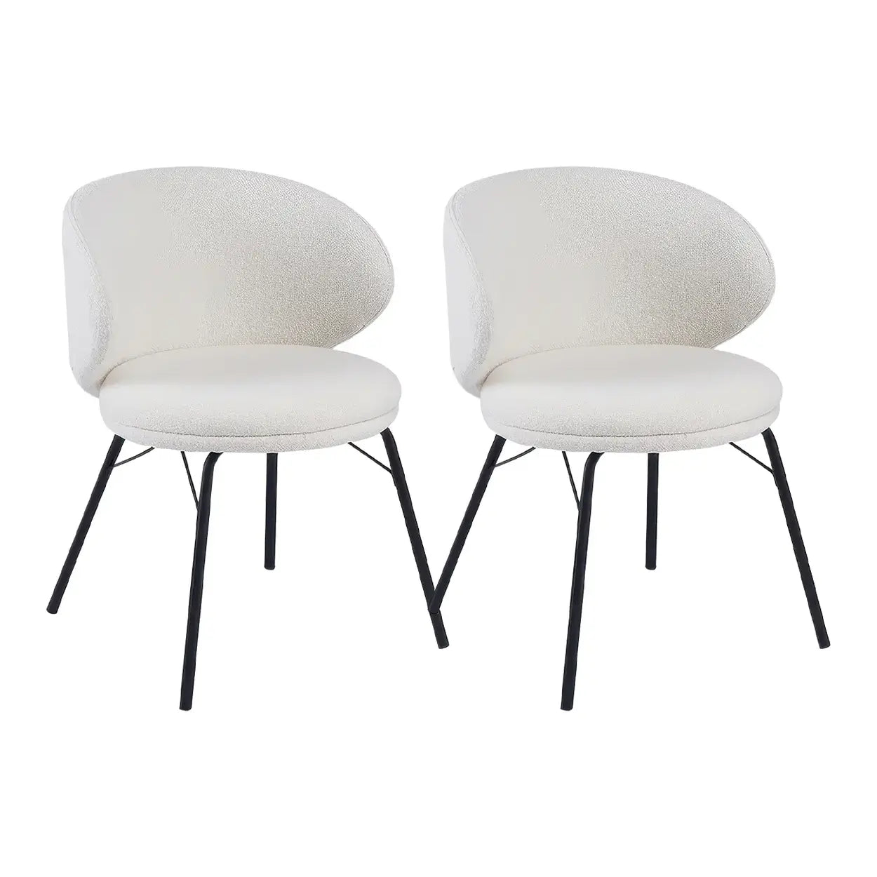 Modern Brown Leathaire Curved Back Dining Chair — Dark pink / 1 Piece / Leathaire