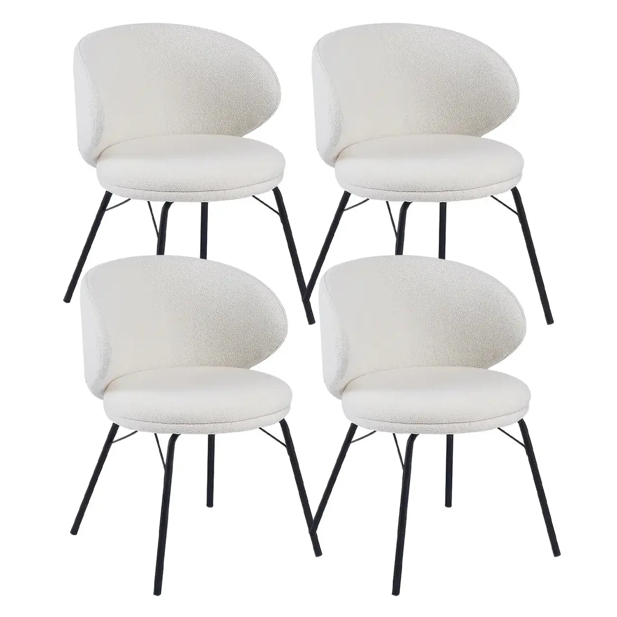 Modern Brown Leathaire Curved Back Dining Chair — Dark pink / 2 Piece Set / Leathaire