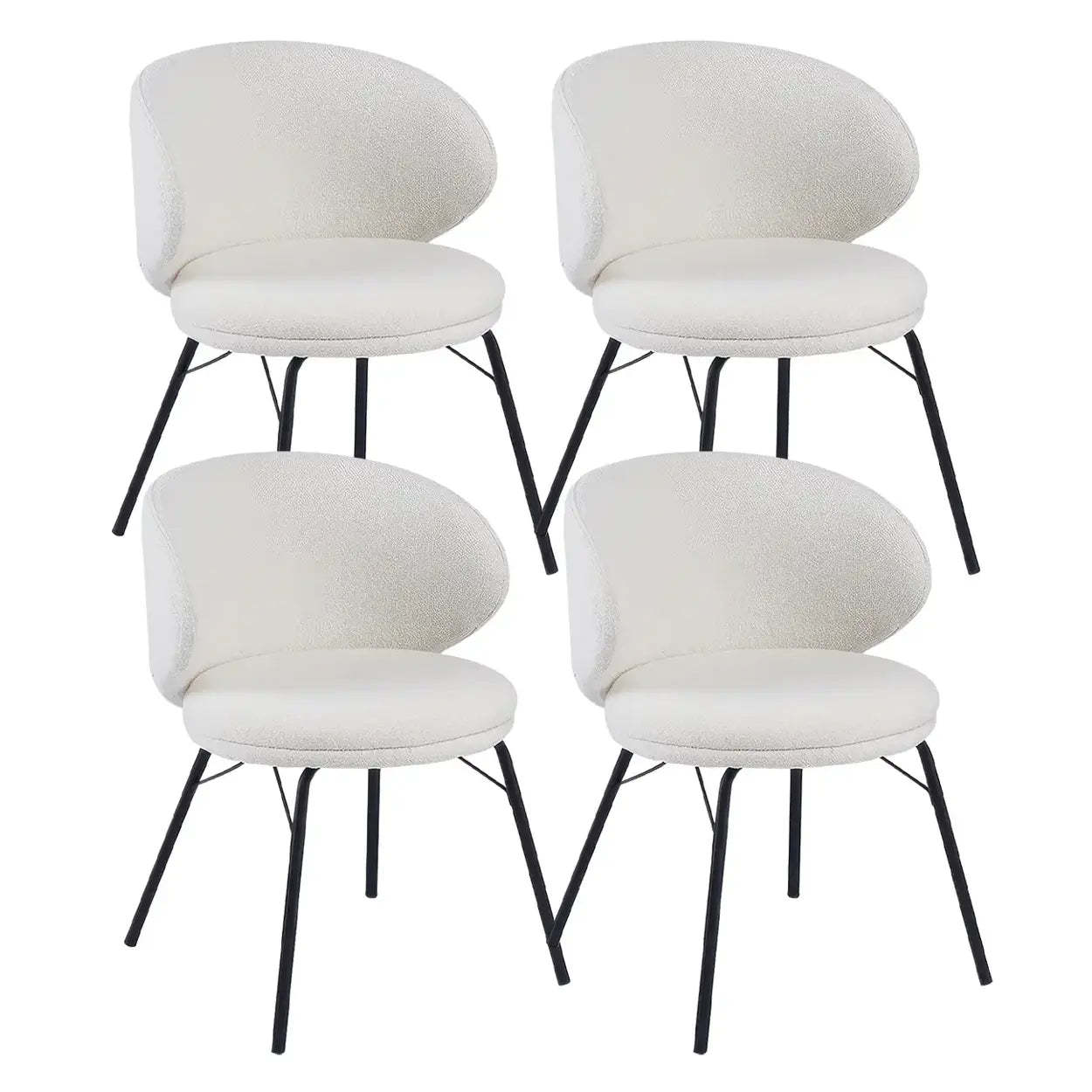 Modern Brown Leathaire Curved Back Dining Chair — Dark pink / 2 Piece Set / Leathaire