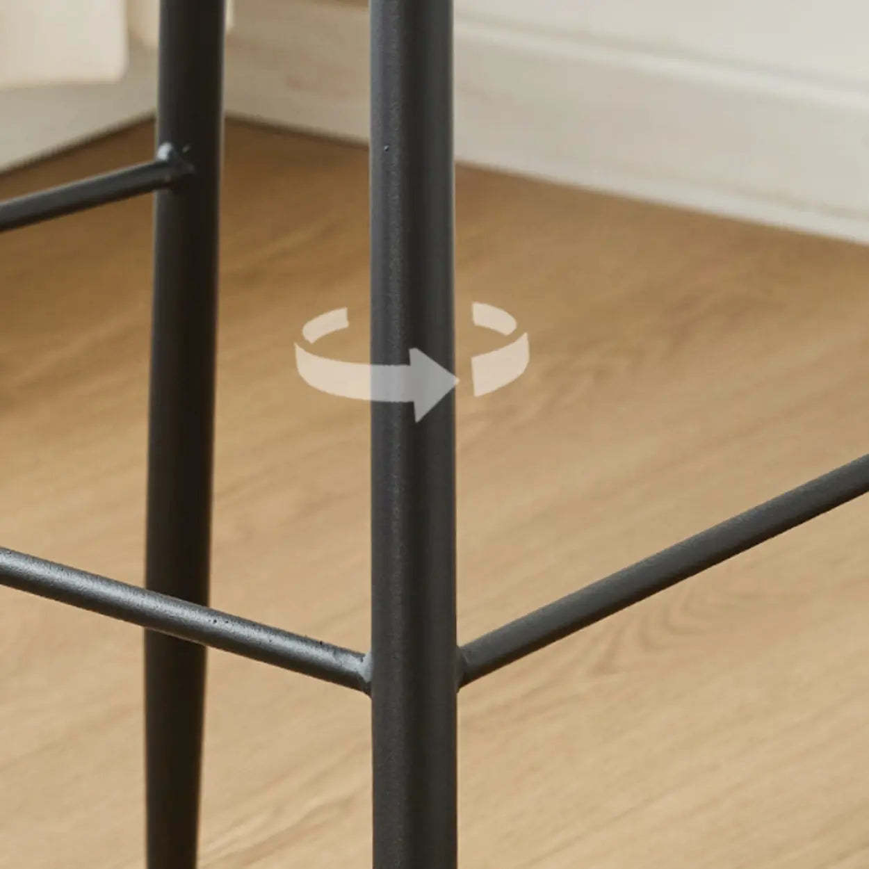 Modern Brown Leather Bucket Bar Stool with Metal Legs