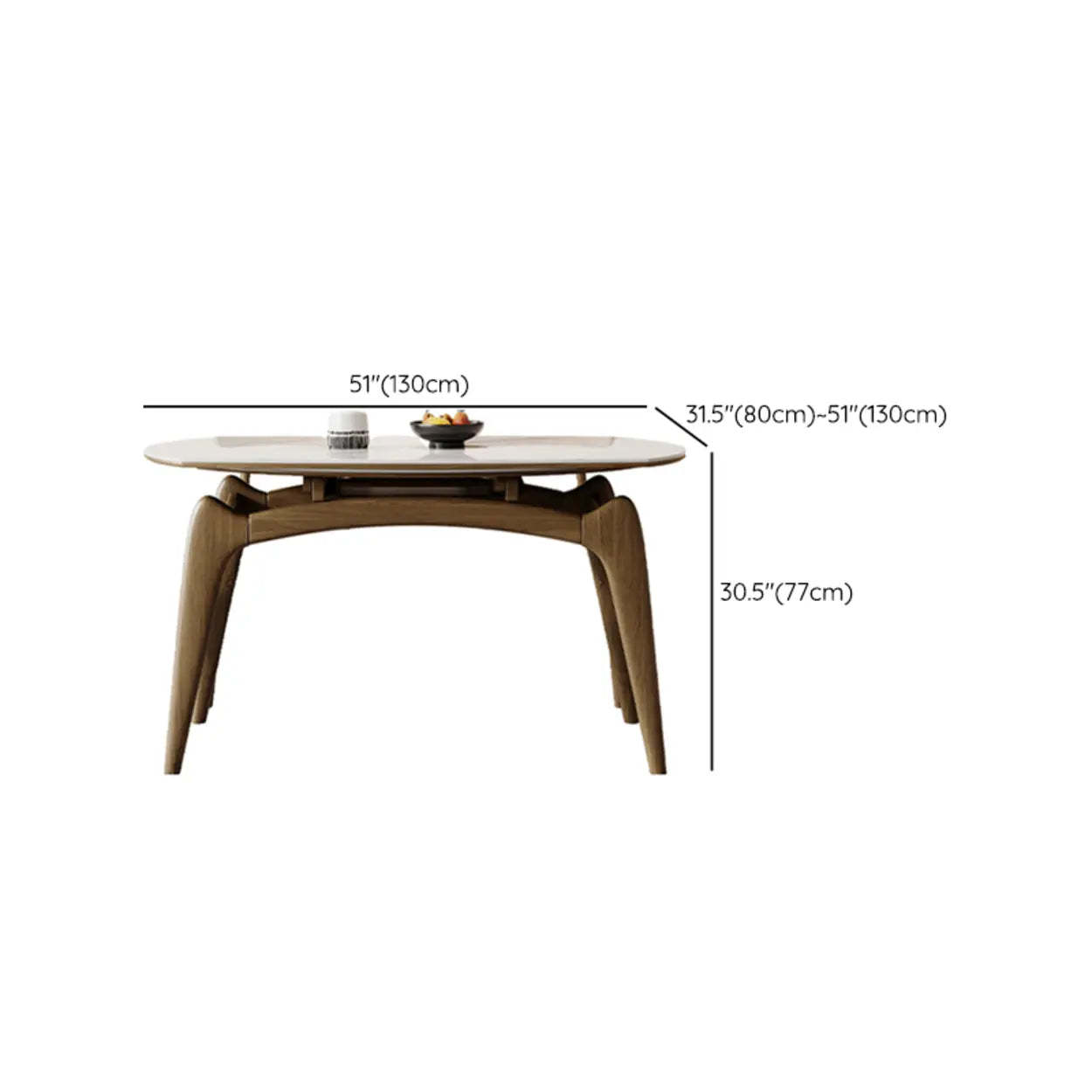 Extendable Round Stone Dining Table