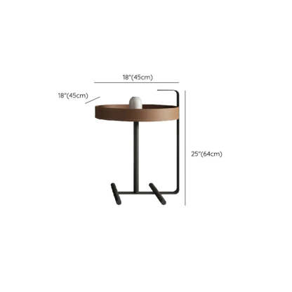 Modern Circular Stone Leather Nesting Coffee Table