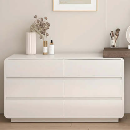 Modern Cloud-Shaped Mirror Polymer LED White Vanity — White