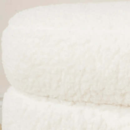 Modern Cloud Storage Ottoman Bench in Plush Fabric — Caramel