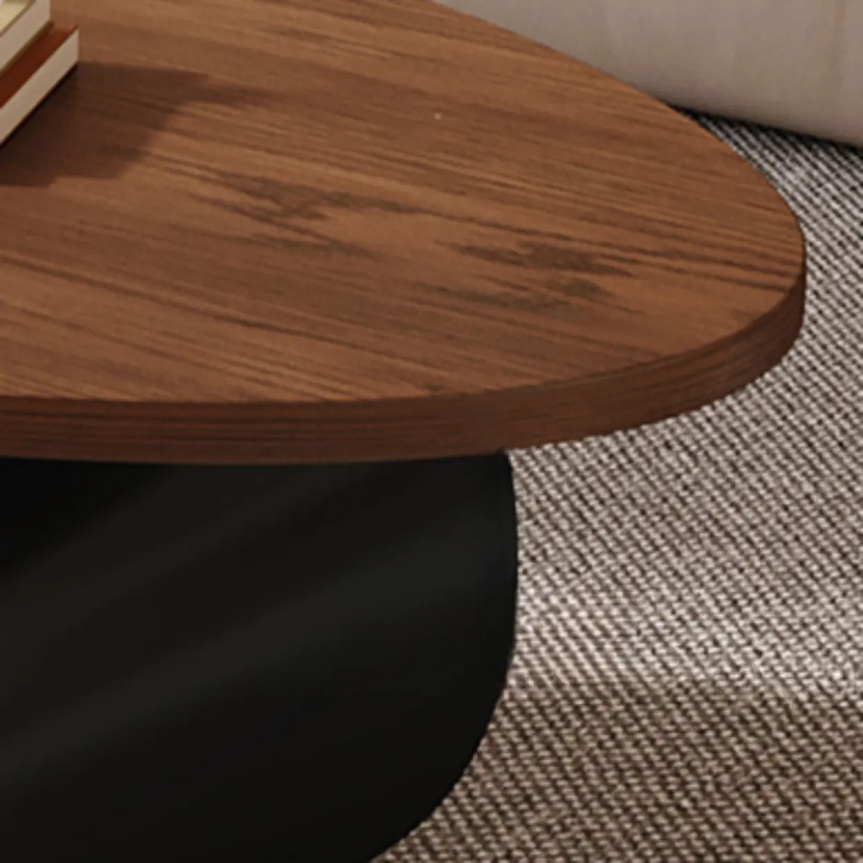 Modern Wood and Metal Coffee Table Set with Storage — Walnut/ White