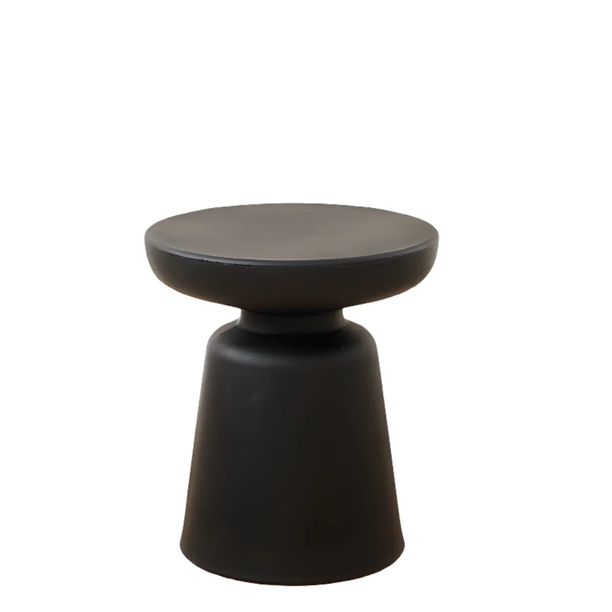 Minimalist Red Drum Wood Round Side Table