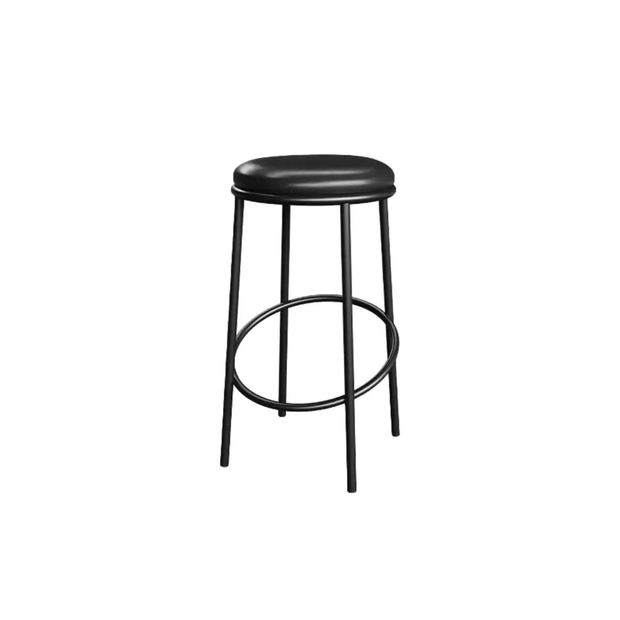 Modern Counter Height Faux Leather Backless Bar Stool