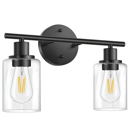 Industrial Plug-In Glass Wall Sconce Creative Bathroom & Bedroom Vanity Lighting-Lighom