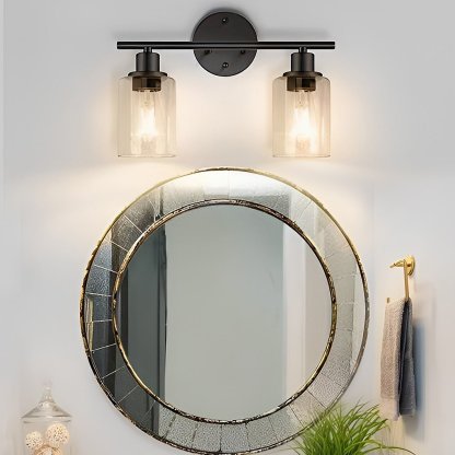 Industrial Plug-In Glass Wall Sconce Creative Bathroom & Bedroom Vanity Lighting-Lighom
