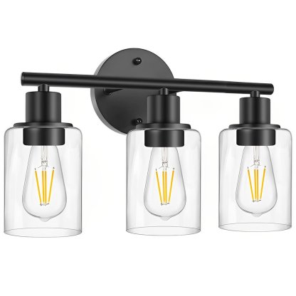 Industrial Plug-In Glass Wall Sconce Creative Bathroom & Bedroom Vanity Lighting-Lighom