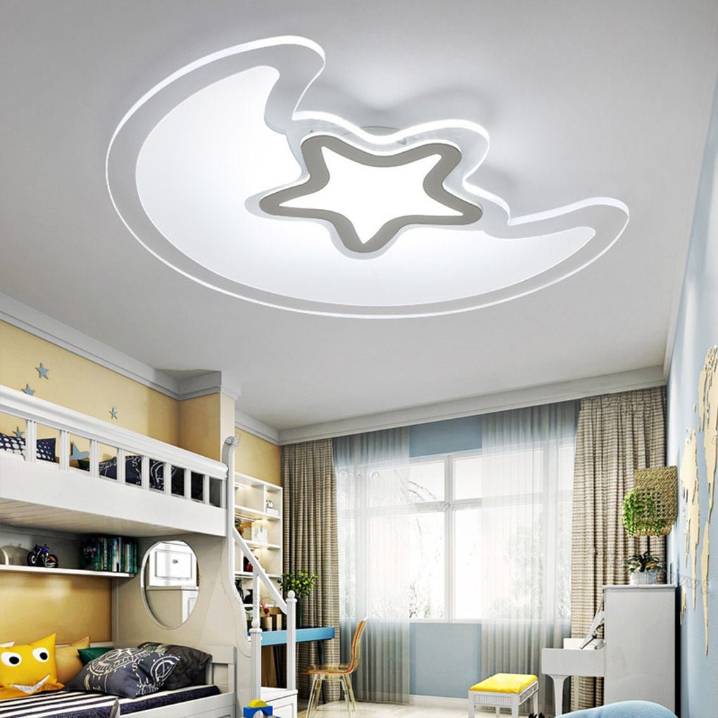 Modern Moon Star Dimmable Ceiling Light