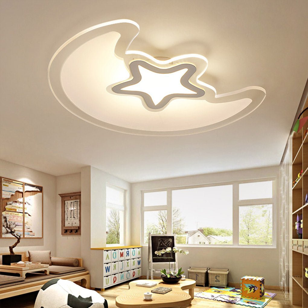 Modern Moon Star Dimmable Ceiling Light