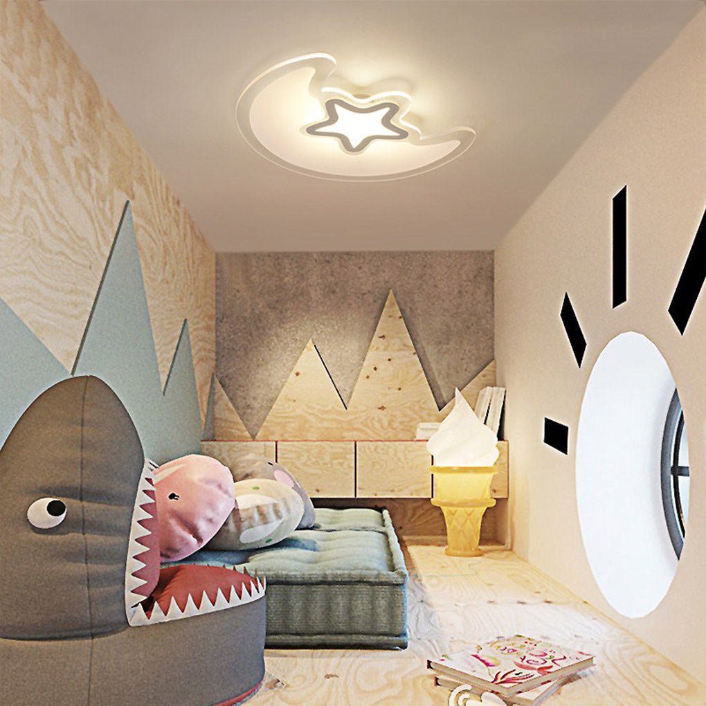 Modern Moon Star Dimmable Ceiling Light