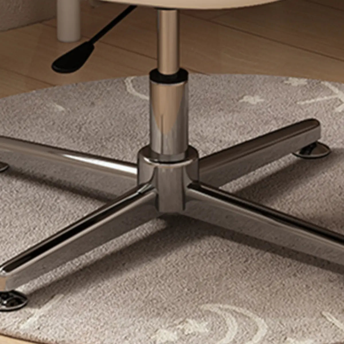 Modern Curved Pink Alloy Adjustable Task Stool