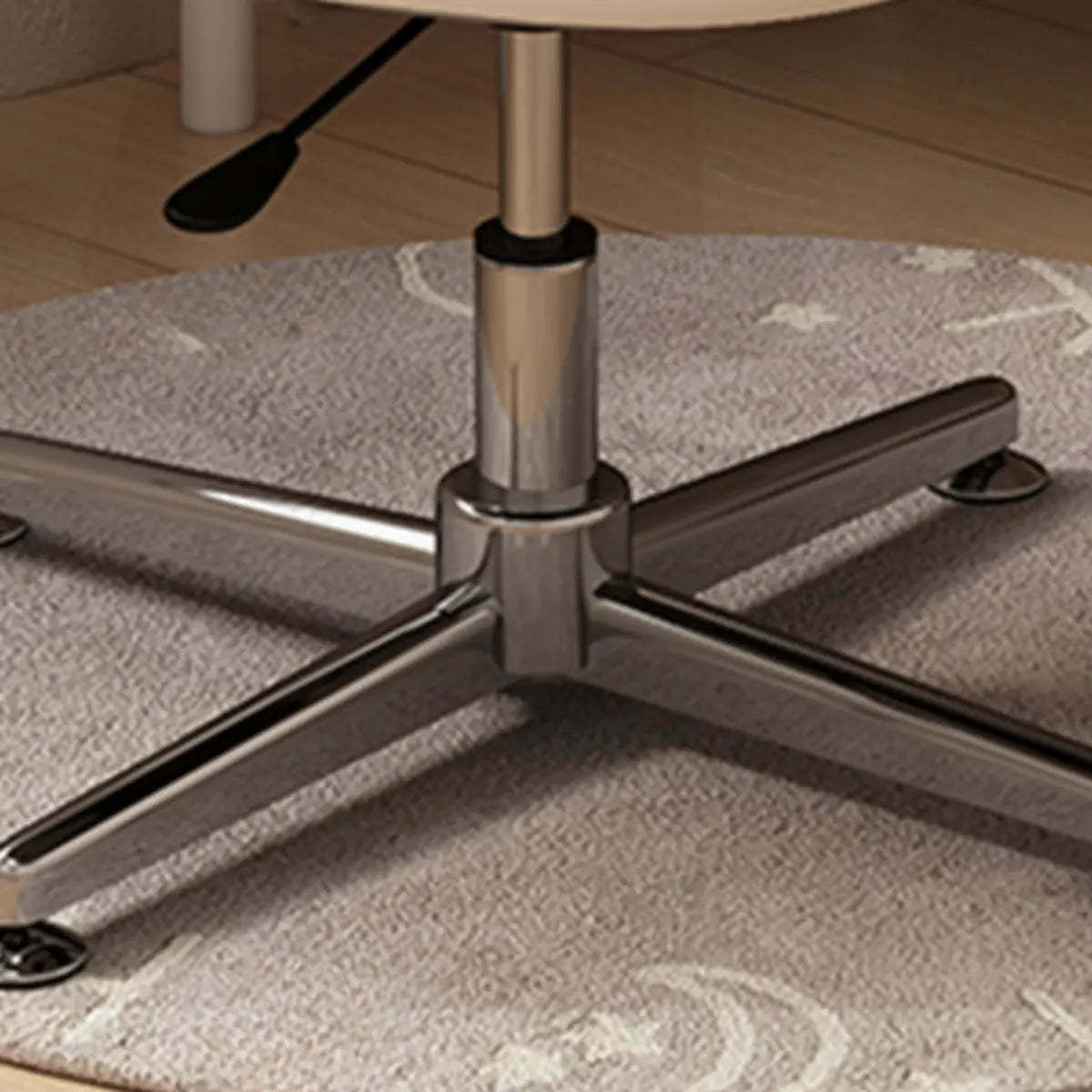 Modern Curved Pink Alloy Adjustable Task Stool