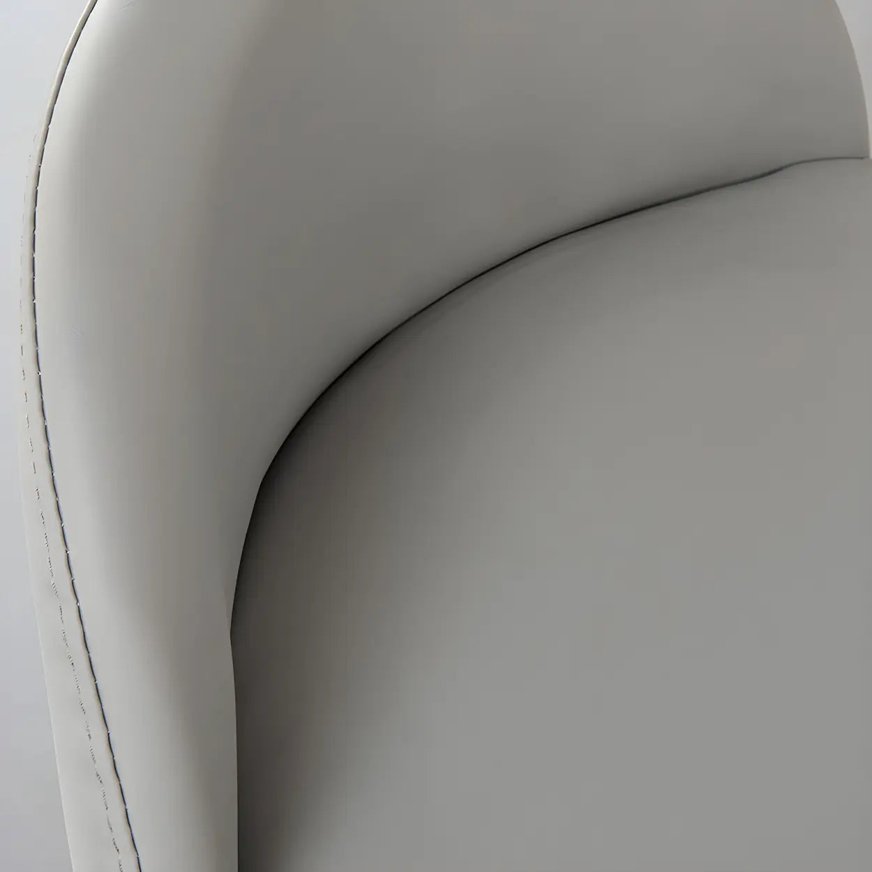 Modern Curved Back Leather Bucket Counter Bar Stool — Gold / Orange