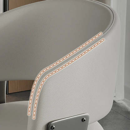Modern Curved Back Dining Chair with Metal Legs