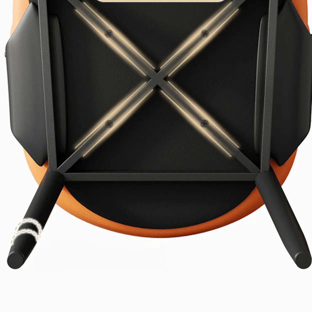 Modern Curved Back Dining Chair with Metal Legs