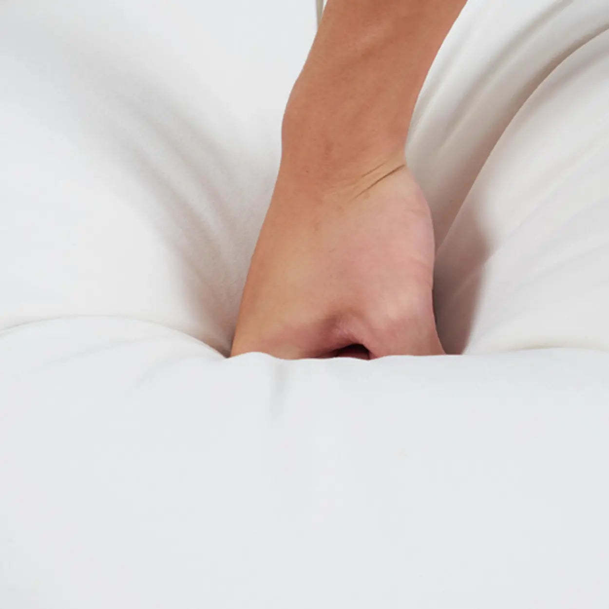 Modern Curved Leather Pillow Back Accent Chair