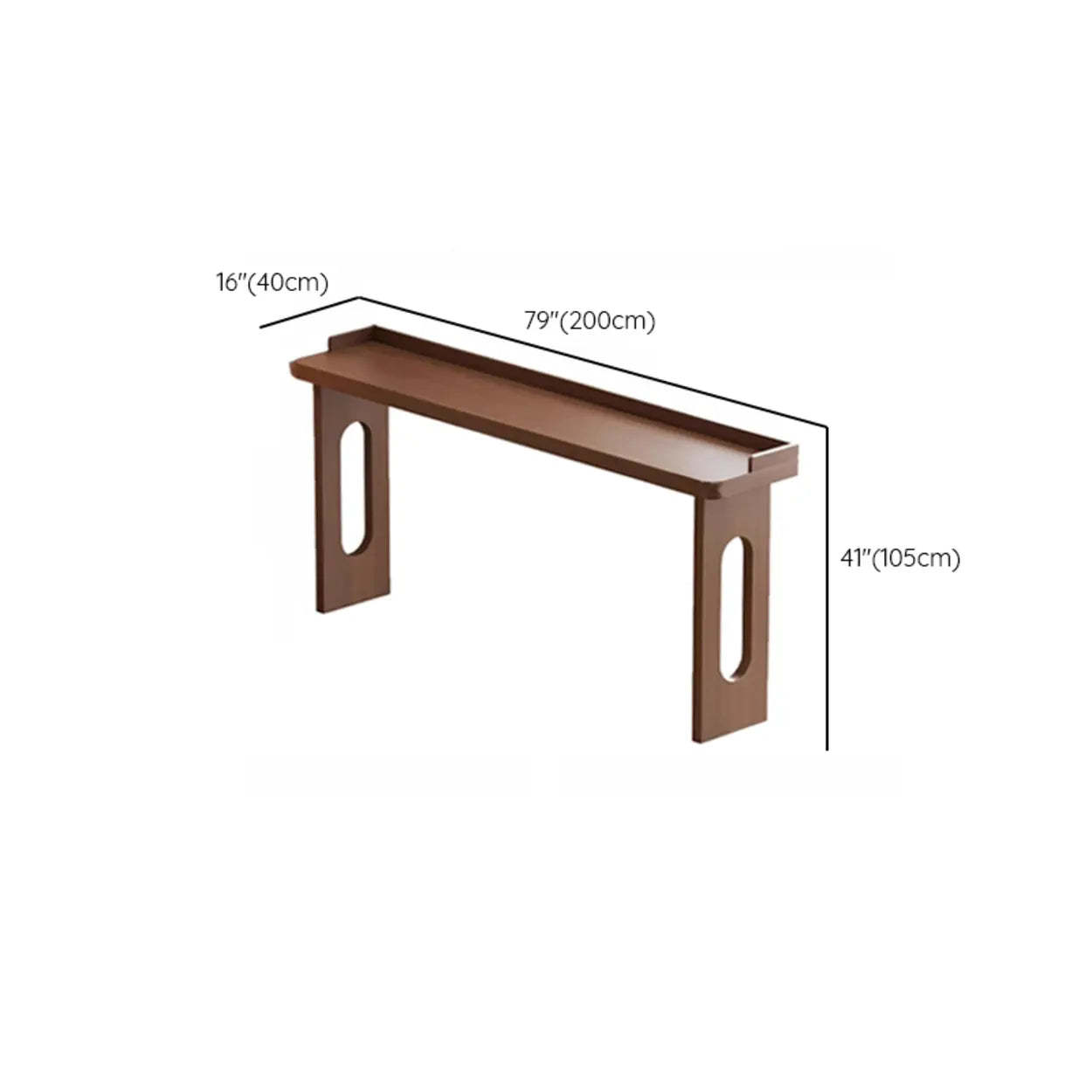 Modern Double Pedestal Brown Wood Bar Table