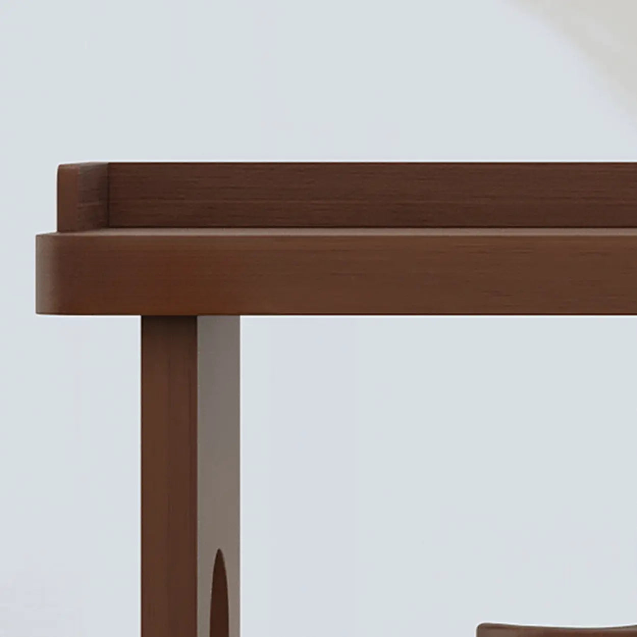 Modern Double Pedestal Brown Wood Bar Table — Table Only
