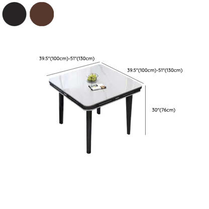 Modern Drop-Leaf Extendable Stone Round Dining Table