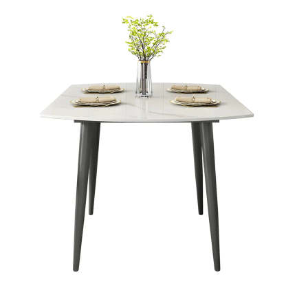 Modern Elegant Round White Marble Extendable Dining Table