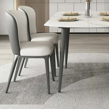 Modern Elegant Round White Marble Extendable Dining Table