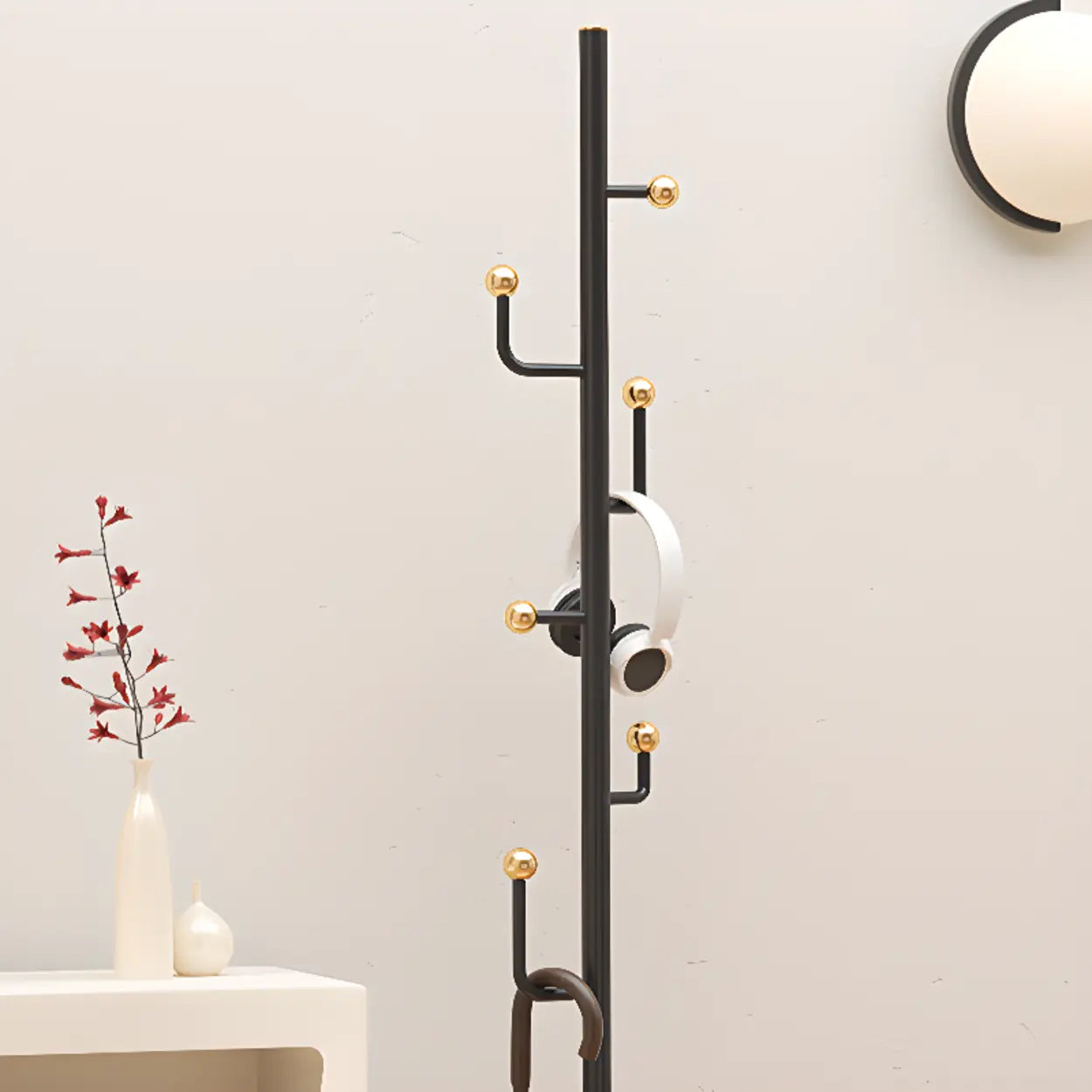 Entryway Bench with Coat Rack and Shoe Storage — White