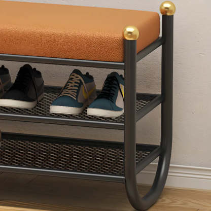 Entryway Bench with Coat Rack and Shoe Storage
