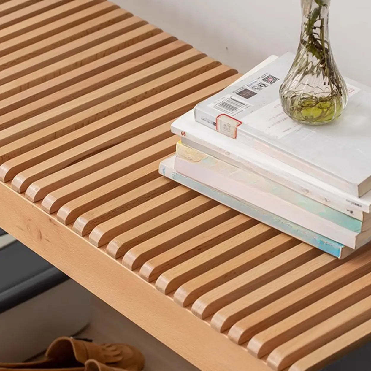 Entryway Coat Rack Bench with Shoe Storage