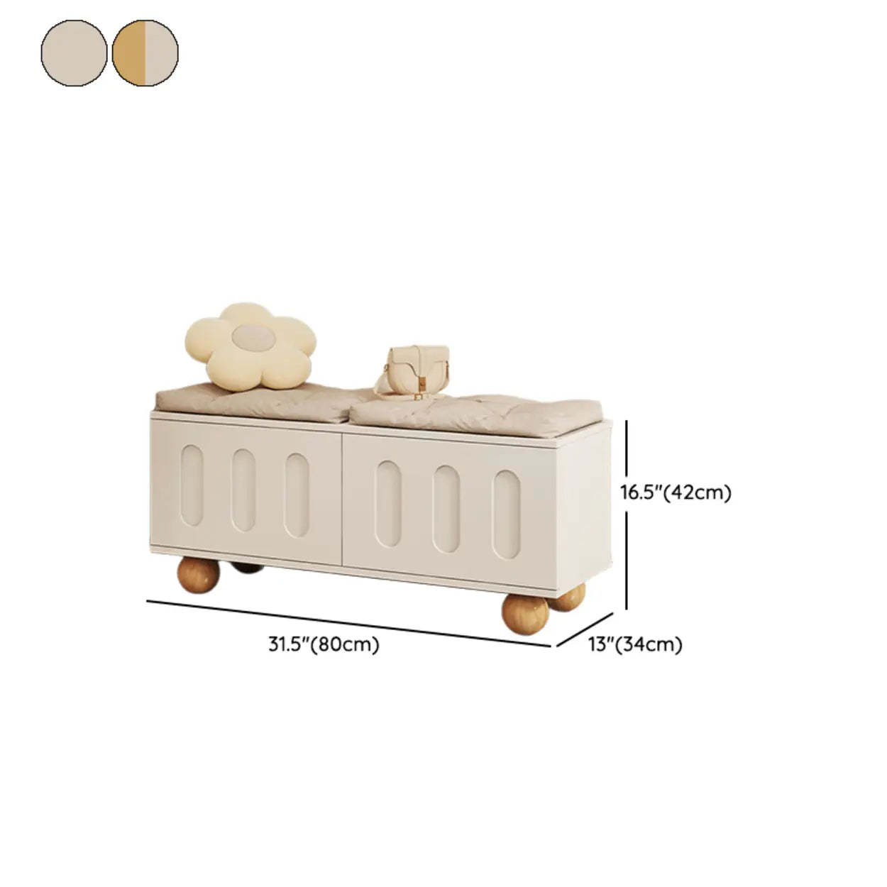 Modern Cushioned Entryway Shoe Bench with Storage