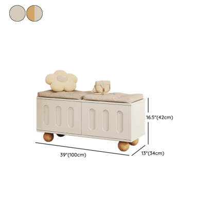 Modern Cushioned Entryway Shoe Bench with Storage