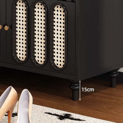 Modern Entryway Storage Bench with Cushion and Drawers