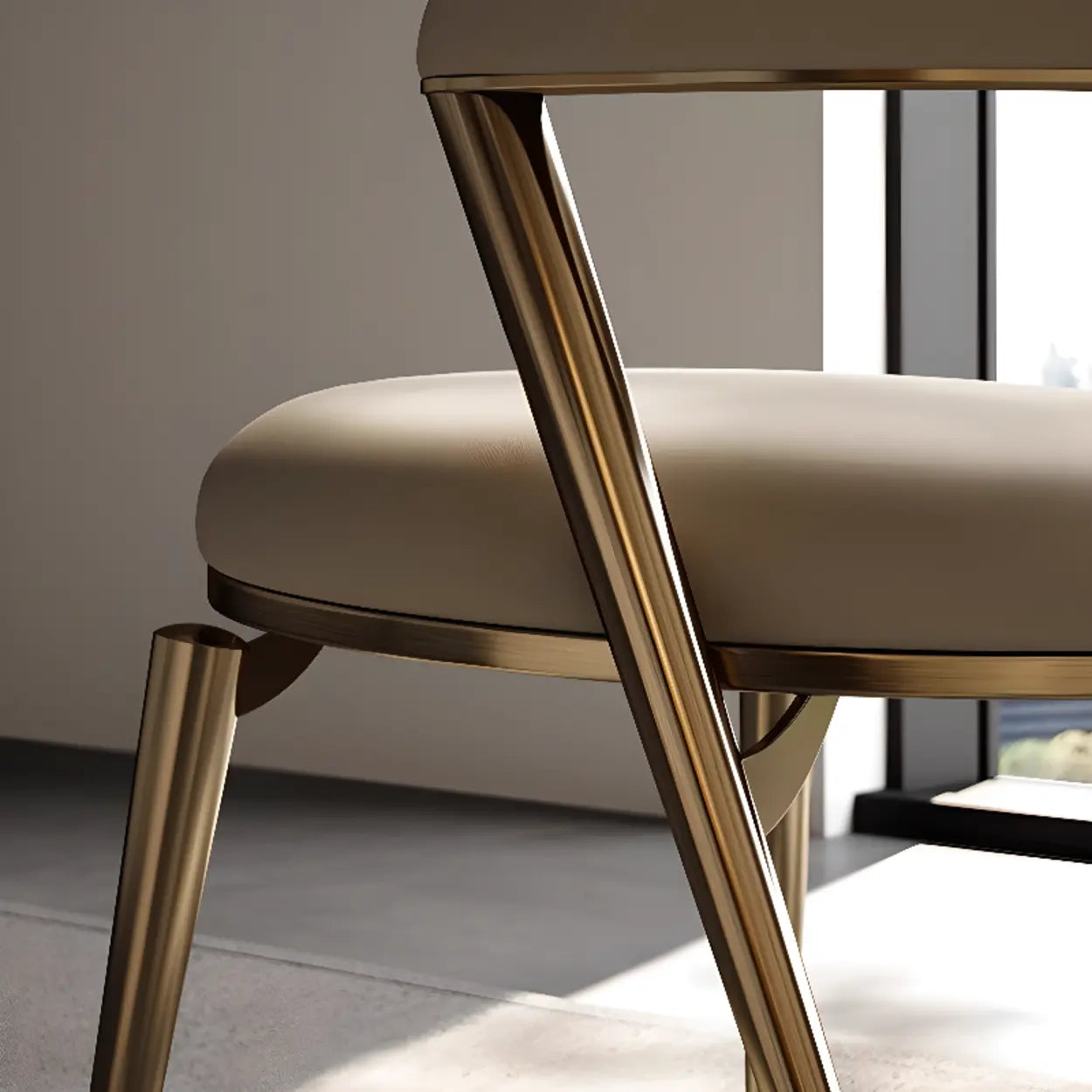 Modern Ergonomic Faux Leather Dining Chair