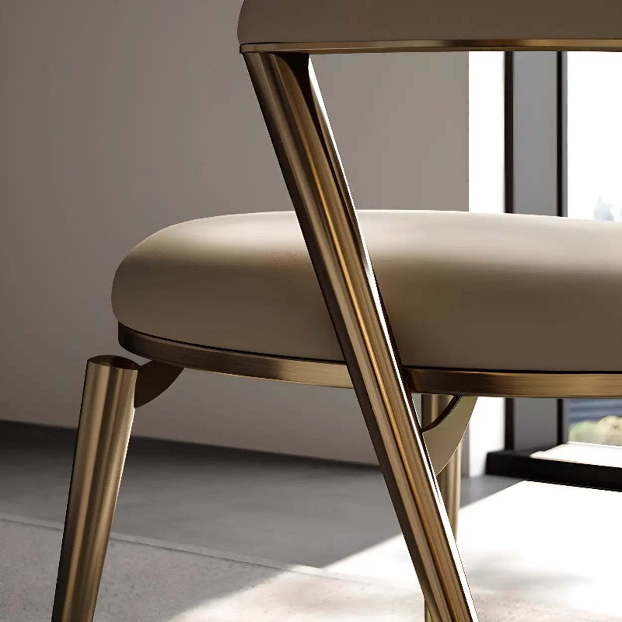 Modern Ergonomic Faux Leather Dining Chair