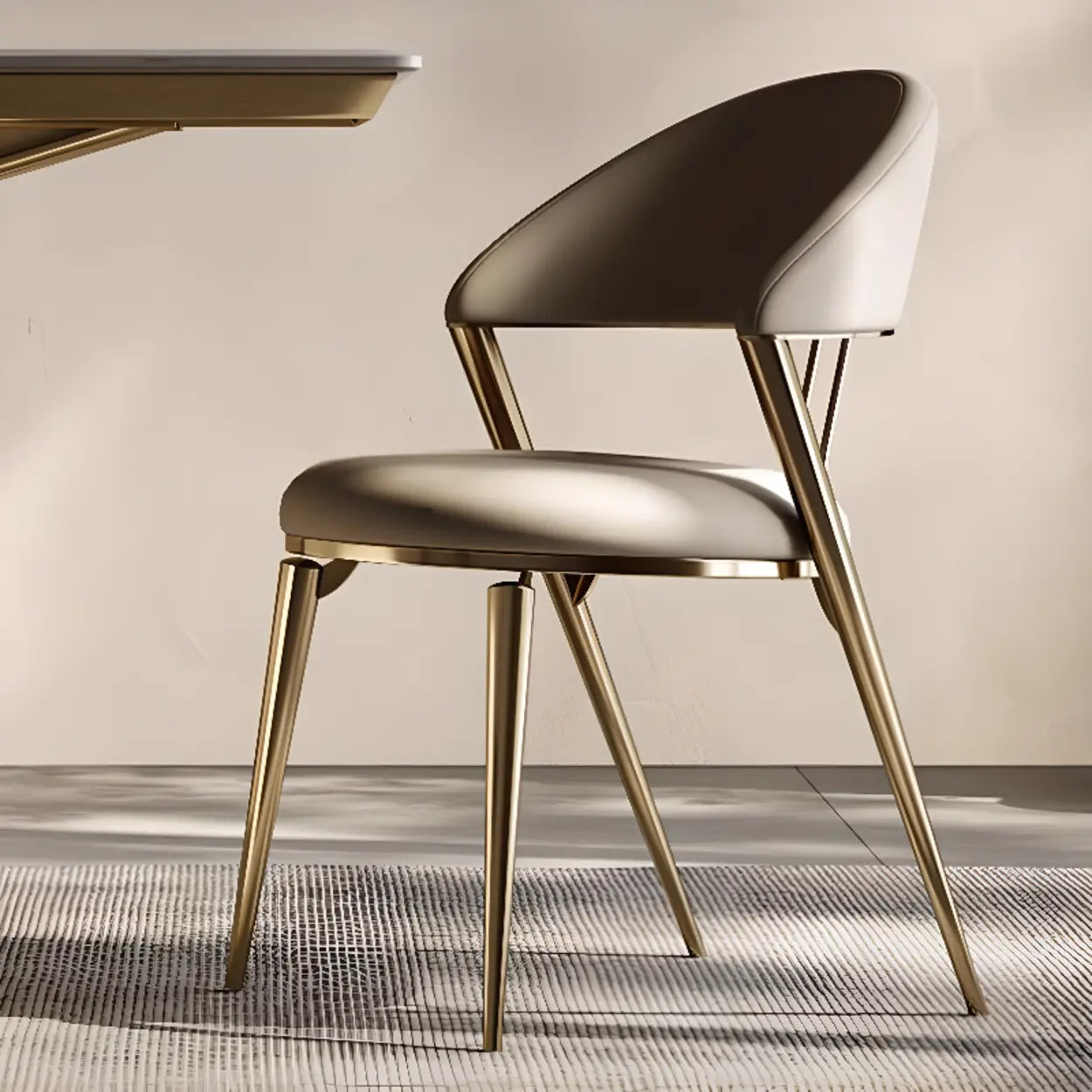 Modern Ergonomic Faux Leather Dining Chair