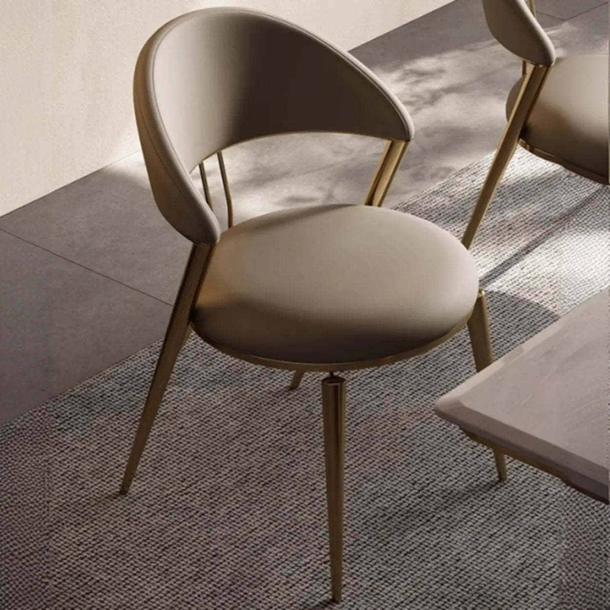 Modern Ergonomic Faux Leather Dining Chair