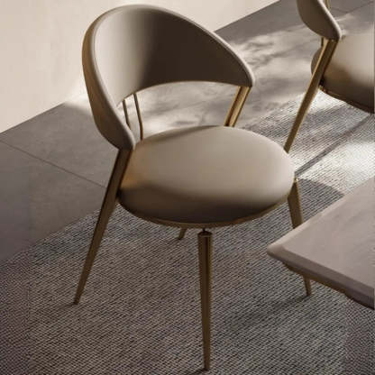 Modern Ergonomic Faux Leather Dining Chair
