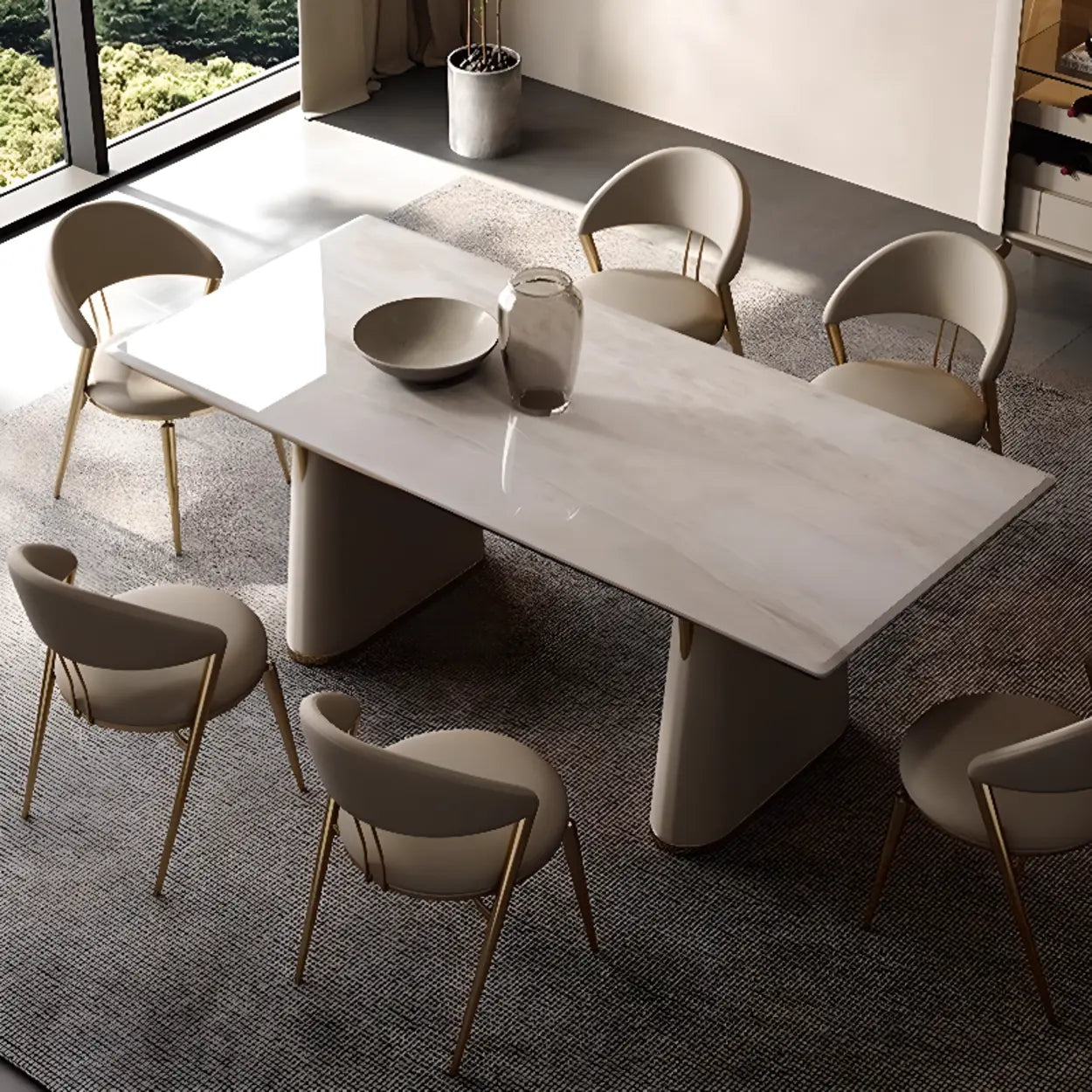 Modern Ergonomic Faux Leather Dining Chair