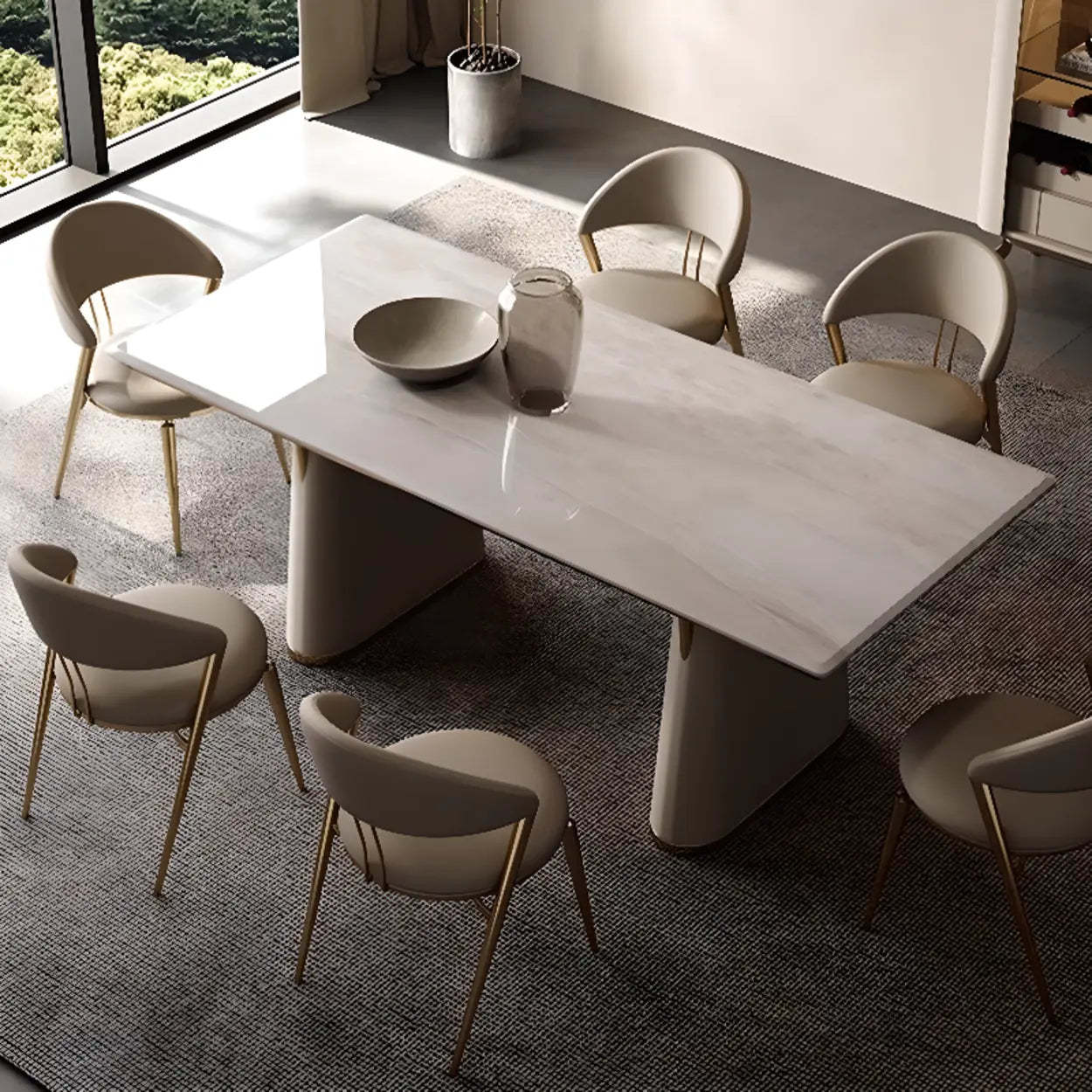 Modern Ergonomic Faux Leather Dining Chair