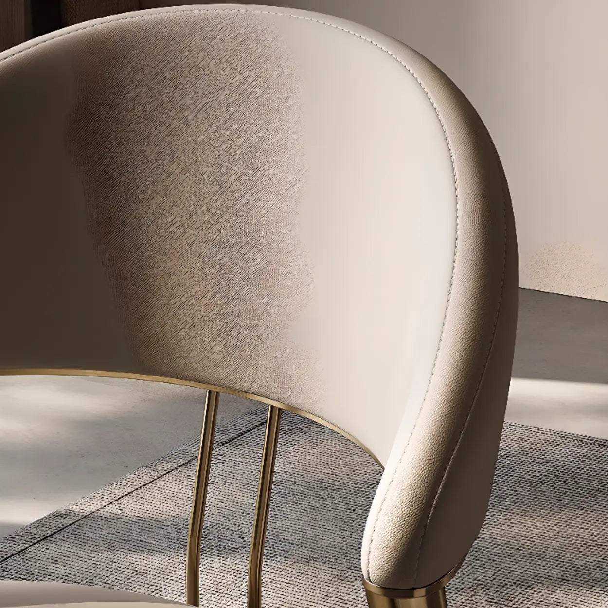 Modern Ergonomic Faux Leather Dining Chair