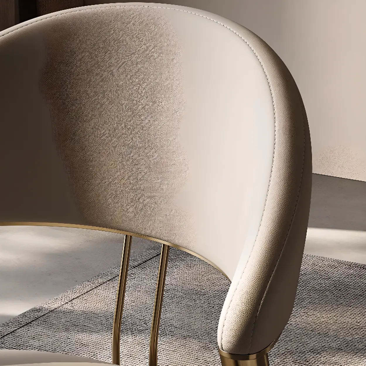 Modern Ergonomic Faux Leather Dining Chair