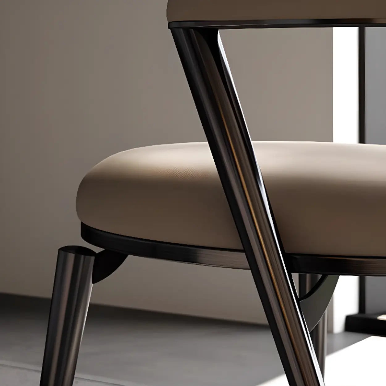 Modern Ergonomic Faux Leather Dining Chair