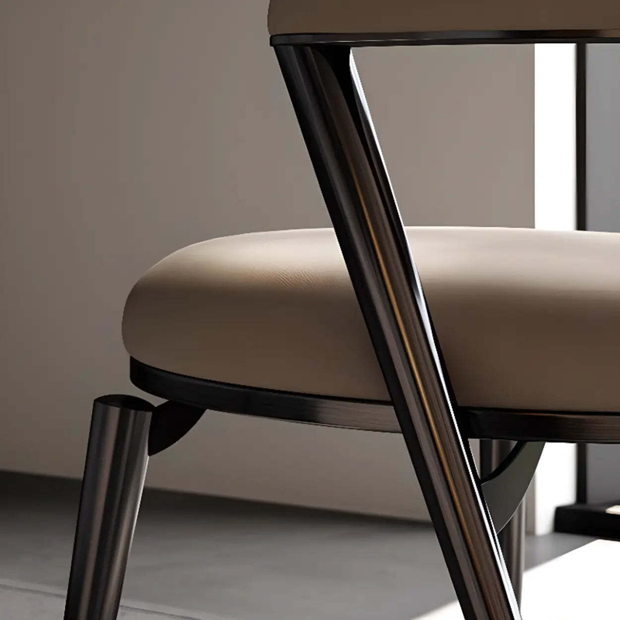 Modern Ergonomic Faux Leather Dining Chair